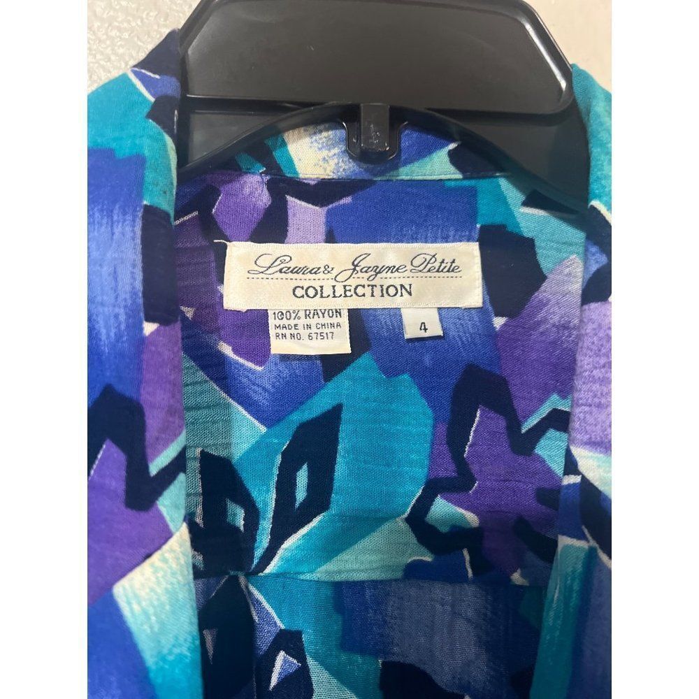 Vintage Laura's Janine Lett‎ Petite COLLECTION 100% rayon blazer - Picture 2 of 10